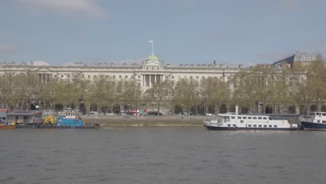 View-Of-Somerset-House-From-Boat-On-River-Thames-Passing-Along-The-Embankment